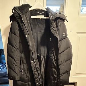 Black Calvin Klein puffer jacket